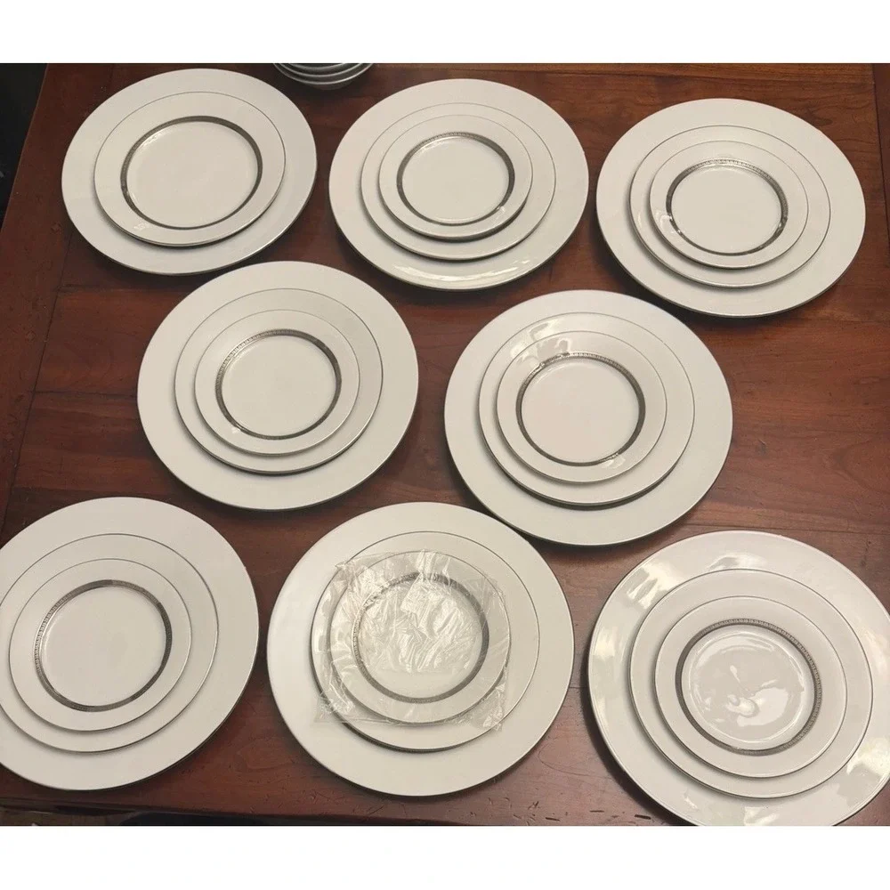 Vintage Treasure Chest CHARM Fine China Germany 65Pc Set Service for 10 Platinum